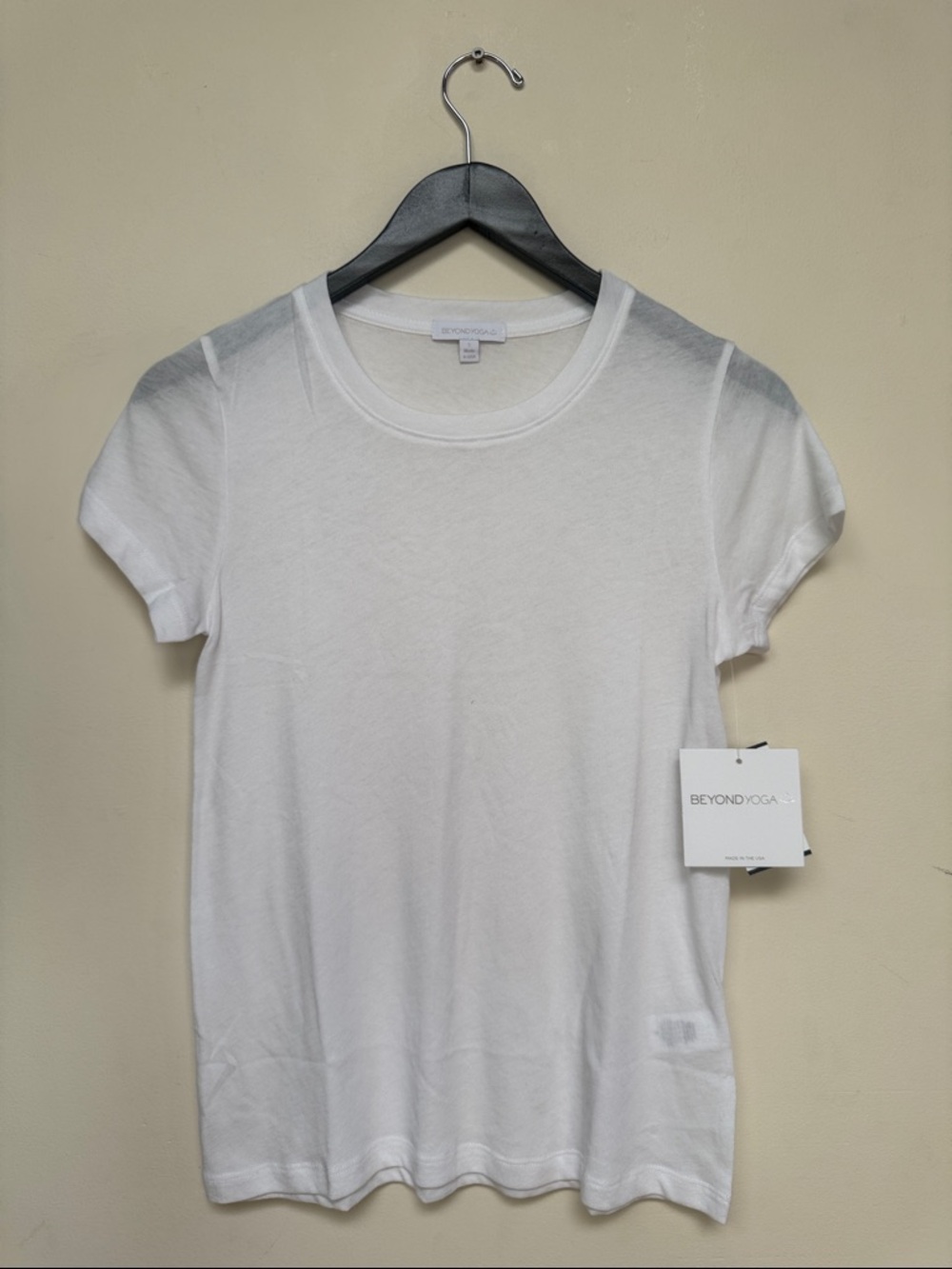 Beyond Yoga Women’s White Short Sleeve Crew Tee